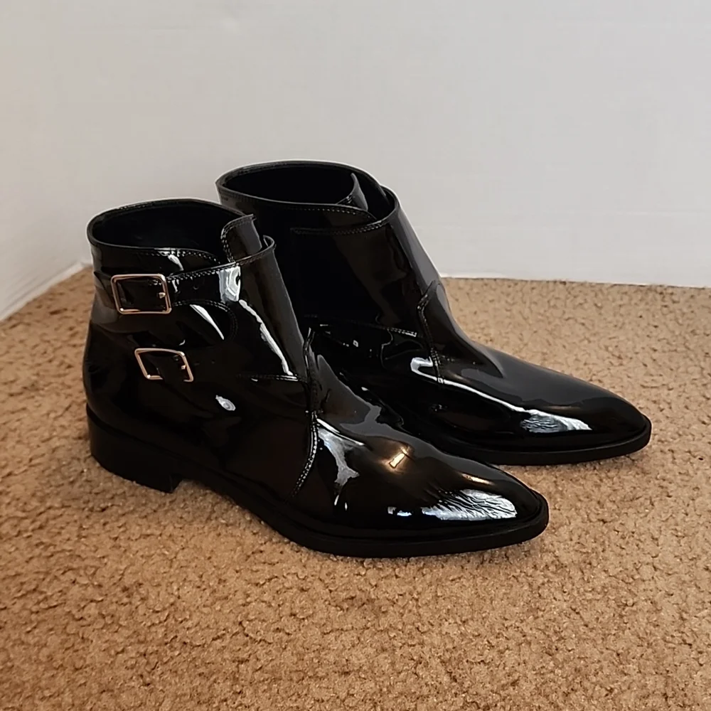 Gianvito Rossi Patent Leather Booties